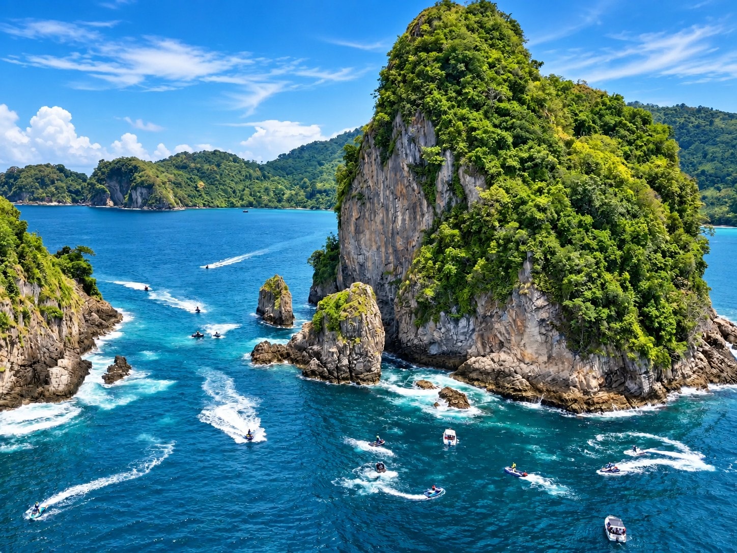Riding between the islands
